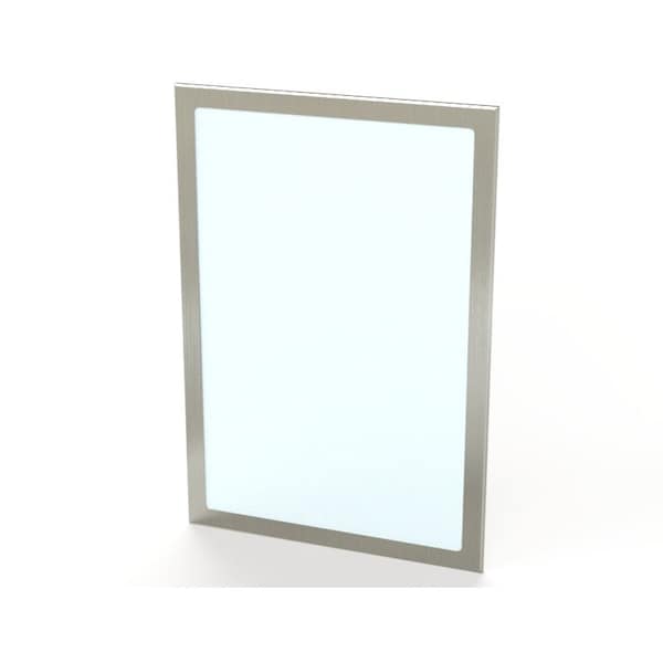 Window, 25-1/2 in. H x 17-1/2 in. W x 0.38 in. L, 304 Stainless Steel, Polycarbonate
